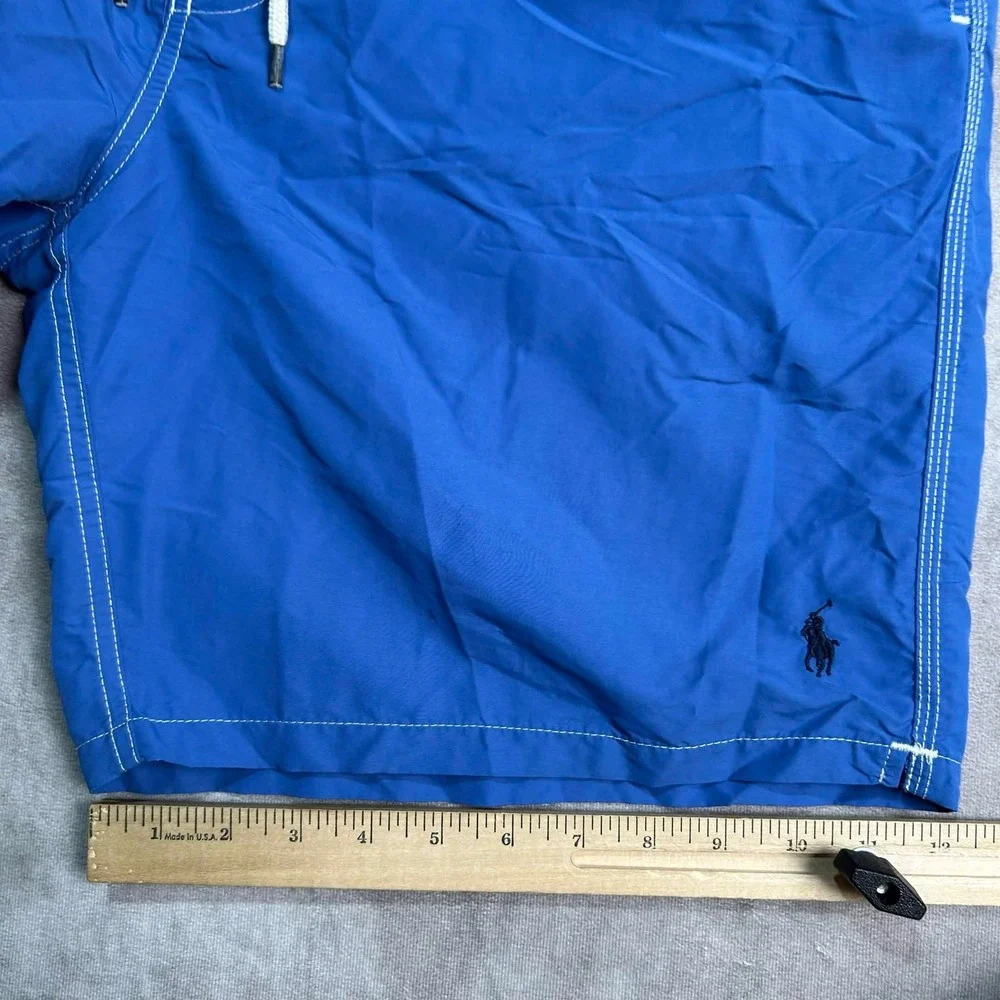 Polo Ralph Lauren Mens XXL Blue Cargo Swim Trunks Board Shorts Mesh Lined
